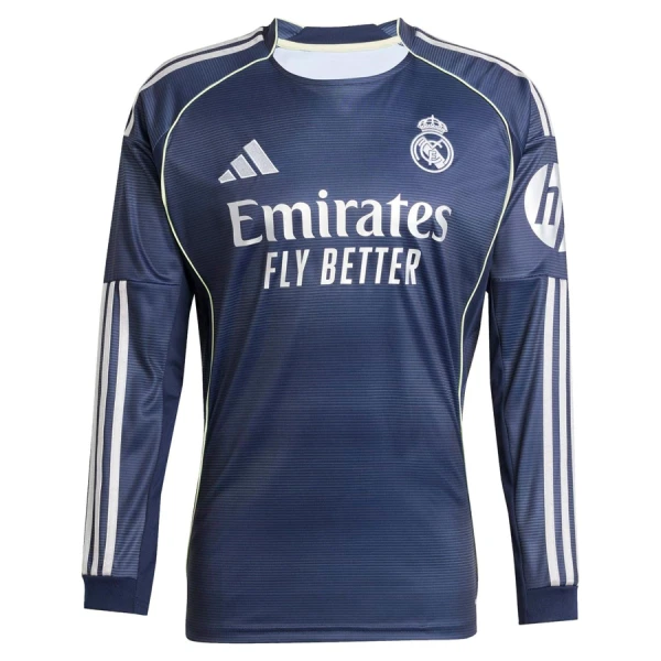 Real Madrid Virallinen Vieraspelipaita Miehet 2025/26 Pitkähihainen Real Madrid Virallinen Vieraspelipaita Miehet 2025/26 Pitkähihainen