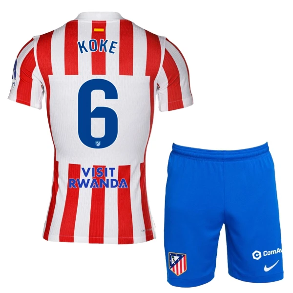 Atlético Madrid Koke 6 Virallinen Kotipelipaita Lapset 2025/26 Atlético Madrid Koke 6 Virallinen Kotipelipaita Lapset 2025/26