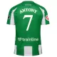 Real Betis Antony Santos 7 Virallinen Kotipelipaita Miehet 2025/26 Real Betis Antony Santos 7 Virallinen Kotipelipaita Miehet 2025/26