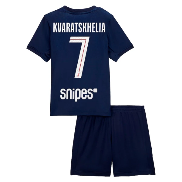 Paris Saint-Germain Kvaratskhelia 7 Virallinen Kotipelipaita Lapset 2025/26 Paris Saint-Germain Kvaratskhelia 7 Virallinen Kotipelipaita Lapset 2025/26