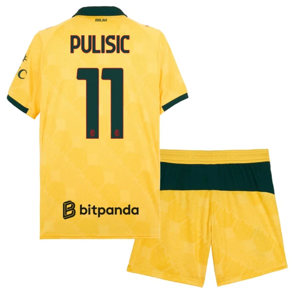 AC Milan Christian Pulišić 11 Virallinen Kolmas Pelipaita Lapset 2025/26
