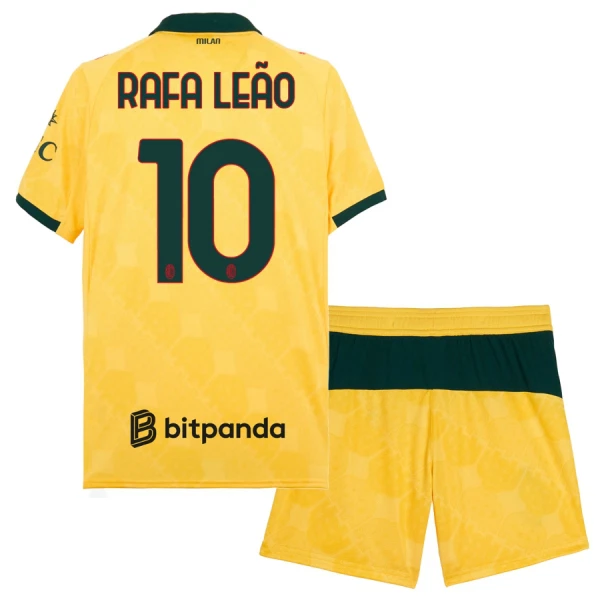 AC Milan Rafael Leão 10 Virallinen Kolmas Pelipaita Lapset 2025/26 AC Milan Rafael Leão 10 Virallinen Kolmas Pelipaita Lapset 2025/26