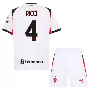 AC Milan Ricci 4 Virallinen Vieraspelipaita Lapset 2025/26