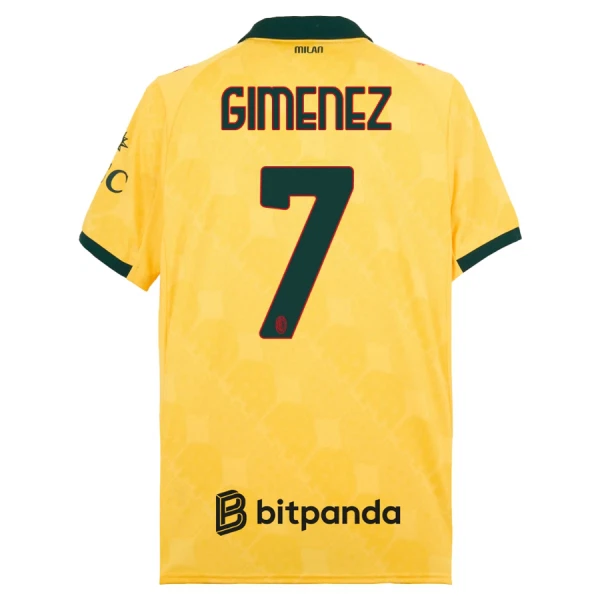 AC Milan Santiago Gimenez 7 Virallinen Kolmas Pelipaita Miehet 2025/26 AC Milan Santiago Gimenez 7 Virallinen Kolmas Pelipaita Miehet 2025/26