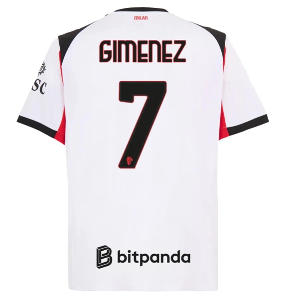 AC Milan Santiago Gimenez 7 Virallinen Vieraspelipaita Miehet 2025/26 AC Milan Santiago Gimenez 7 Virallinen Vieraspelipaita Miehet 2025/26