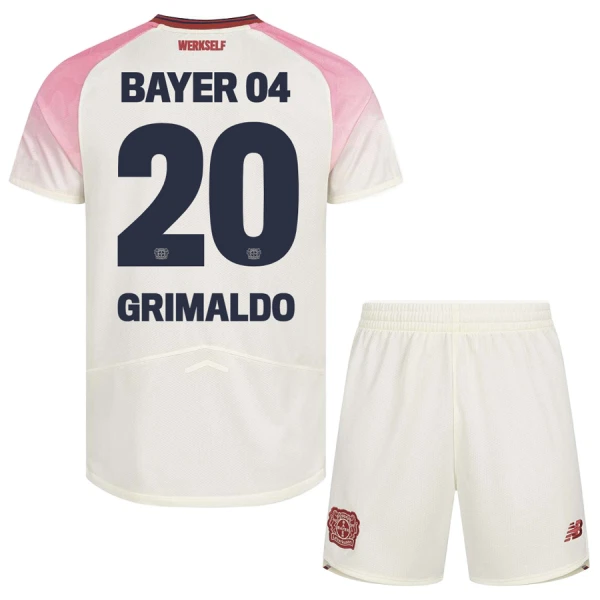 Bayer 04 Leverkusen Alejandro Grimaldo 20 Virallinen Vieraspelipaita Lapset 2025/26 Bayer 04 Leverkusen Alejandro Grimaldo 20 Virallinen Vieraspelipaita Lapset 2025/26