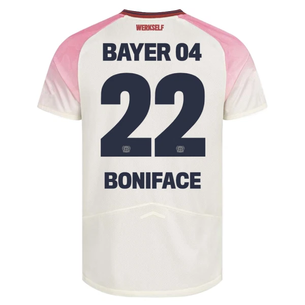 Bayer 04 Leverkusen Victor Boniface 22 Virallinen Vieraspelipaita Miehet 2025/26 Bayer 04 Leverkusen Victor Boniface 22 Virallinen Vieraspelipaita Miehet 2025/26