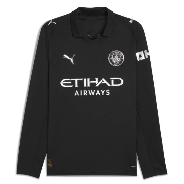 Manchester City Virallinen Vieraspelipaita Miehet 2025/26 Pitkähihainen