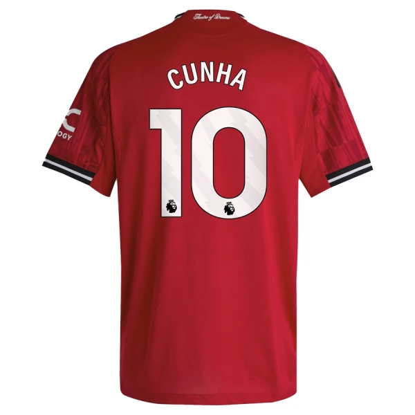 Manchester United Cunha 10 Virallinen Kotipelipaita Miehet 2025/26 Manchester United Cunha 10 Virallinen Kotipelipaita Miehet 2025/26