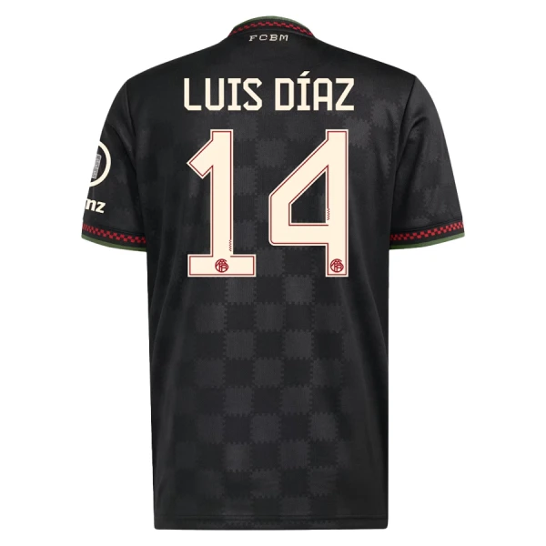 FC Bayern München Luis Díaz 14 Virallinen Kolmas Pelipaita Lapset 2025/26
