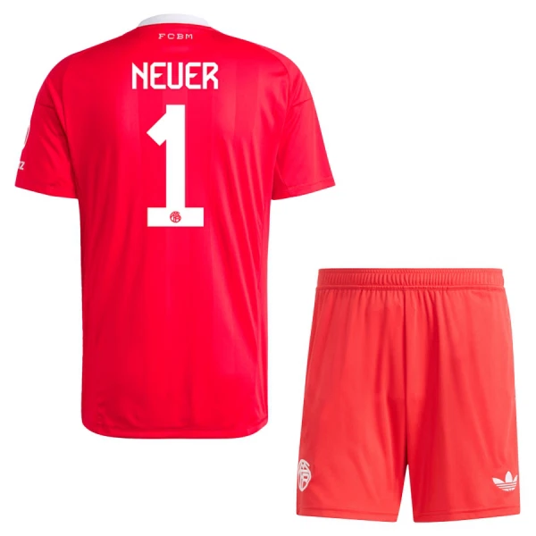 FC Bayern München Manuel Neuer 1 Maalivahdin Virallinen Paita Lapset 2025/26 Punainen
