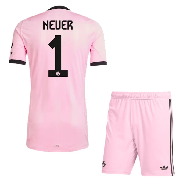 FC Bayern München Manuel Neuer 1 Maalivahdin Virallinen Paita Lapset 2025/26 Vaaleanpunainen
