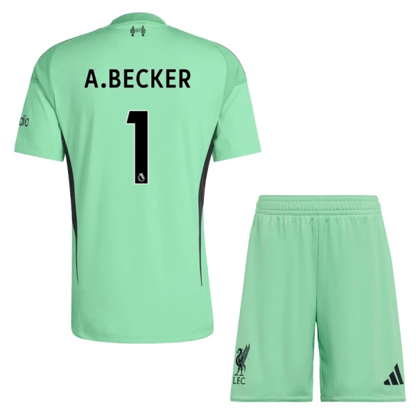 Liverpool Alisson Becker 1 Maalivahdin Virallinen Paita Lapset 2025/26 Vihreä