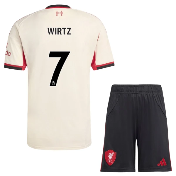Liverpool Wirtz 7 Virallinen Vieraspelipaita Lapset 2025/26