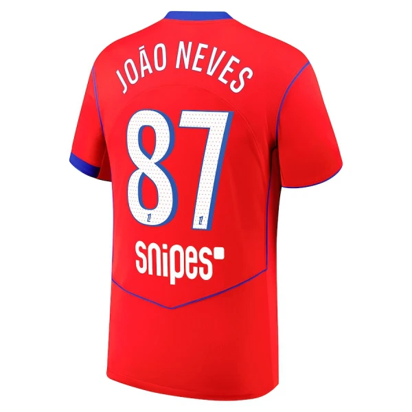 Paris Saint-Germain Joao Neves 87 Virallinen Kolmas Pelipaita Miehet 2025/26