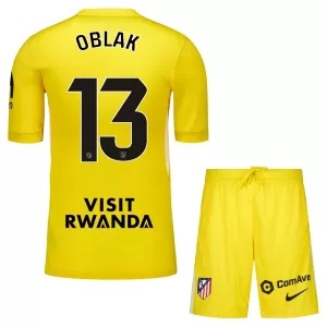 Atlético Madrid Jan Oblak 13 Maalivahdin Virallinen Paita Lapset 2025/26 Keltainen
