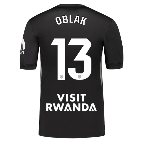 Atlético Madrid Jan Oblak 13 Maalivahdin Virallinen Paita Lapset 2025/26 Musta