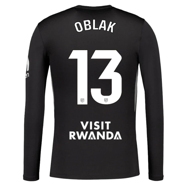 Atlético Madrid Jan Oblak 13 Maalivahdin Virallinen Paita Miehet 2025/26 Pitkähihainen Musta