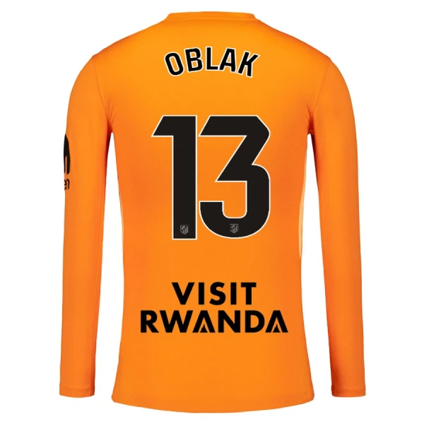 Atlético Madrid Jan Oblak 13 Maalivahdin Virallinen Paita Miehet 2025/26 Pitkähihainen oranssi Atlético Madrid Jan Oblak 13 Maalivahdin Virallinen Paita Miehet 2025/26 Pitkähihainen oranssi