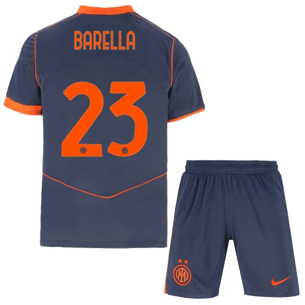 Inter Milan Barella 23 Virallinen Kolmas Pelipaita Lapset 2025/26