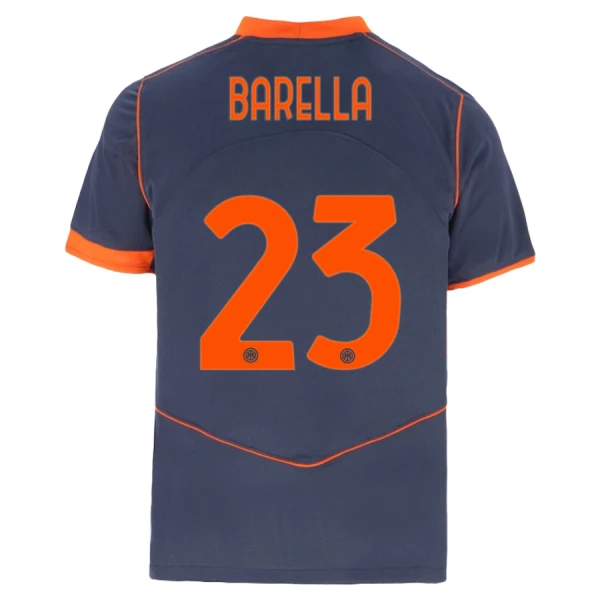 Inter Milan Barella 23 Virallinen Kolmas Pelipaita Lapset 2025/26