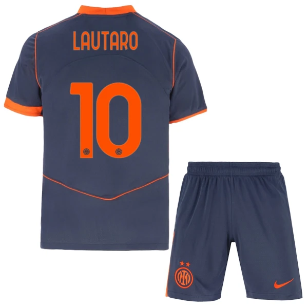 Inter Milan Lautaro Martínez 10 Virallinen Kolmas Pelipaita Lapset 2025/26