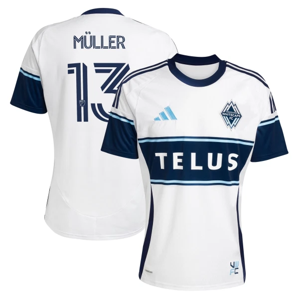 Vancouver Whitecaps FC Thomas Müller 13 Virallinen Kotipelipaita Miehet 2025/26 Vancouver Whitecaps FC Thomas Müller 13 Virallinen Kotipelipaita Miehet 2025/26