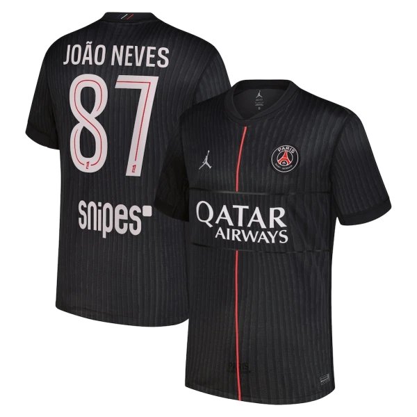 Paris Saint-Germain Joao Neves 87 Virallinen Neljäs Pelipaita Miehet Jordan 2025/26