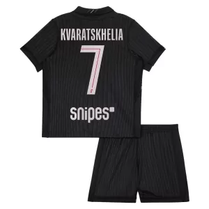 Paris Saint-Germain Kvaratskhelia 7 Virallinen Neljäs Pelipaita Lapset Jordan 2025/26