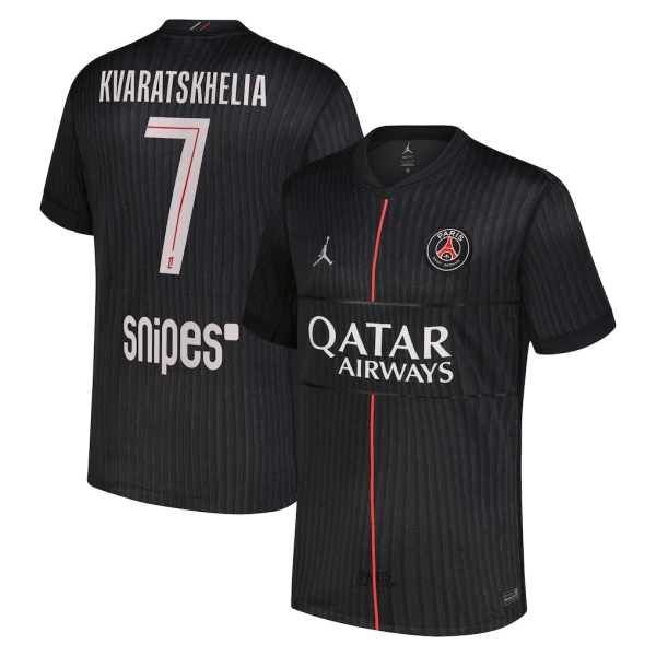 Paris Saint-Germain Kvaratskhelia 7 Virallinen Neljäs Pelipaita Miehet Jordan 2025/26