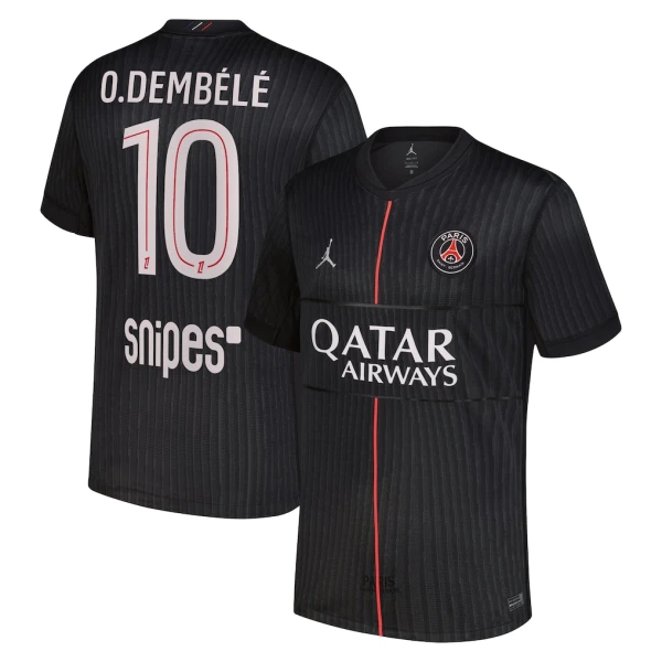 Paris Saint-Germain Ousmane Dembélé 10 Virallinen Neljäs Pelipaita Miehet Jordan 2025/26 Paris Saint-Germain Ousmane Dembélé 10 Virallinen Neljäs Pelipaita Miehet Jordan 2025/26