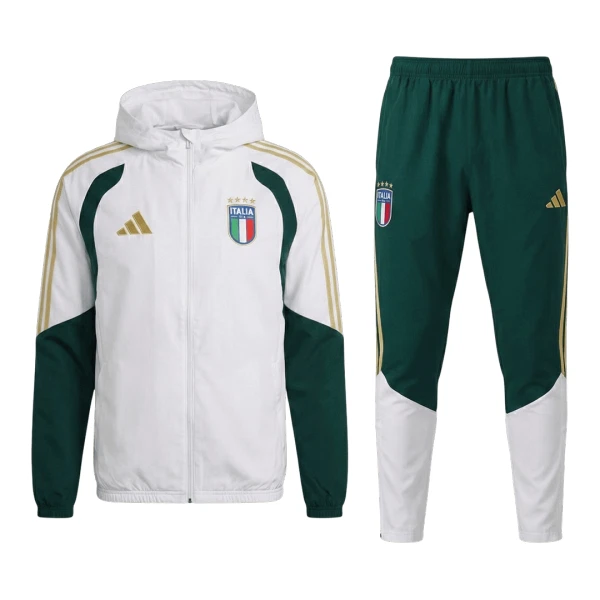 Italia Treenitakkihupparit Miehet 2026/27 Valkoinen