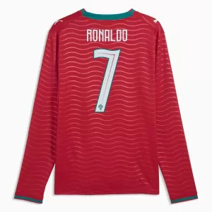 Portugali Cristiano Ronaldo 7 Virallinen Kotipelipaita Miehet MM-kisat 2026 Pitkähihainen