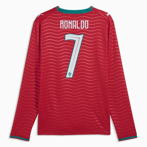 Portugali Cristiano Ronaldo 7 Virallinen Kotipelipaita Miehet MM-kisat 2026 Pitkähihainen Portugali Cristiano Ronaldo 7 Virallinen Kotipelipaita Miehet MM-kisat 2026 Pitkähihainen