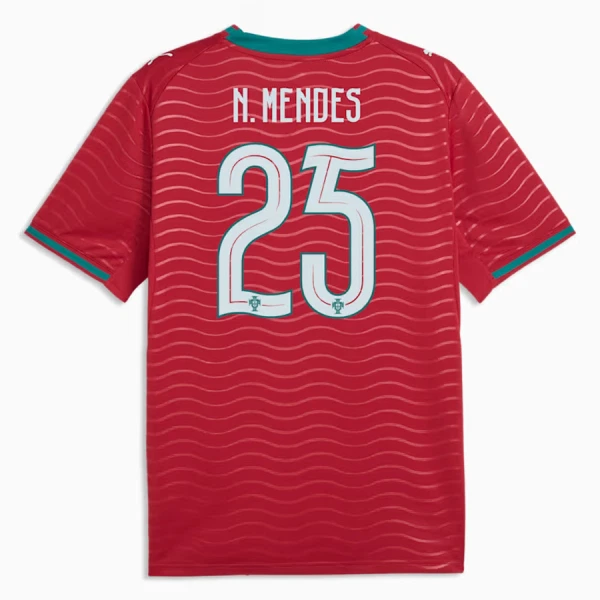 Portugali Nuno Mendes 25 Virallinen Kotipelipaita Miehet MM-kisat 2026