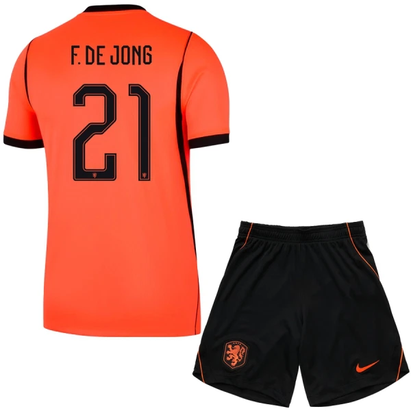 Hollanti Frenkie de Jong 21 Virallinen Kotipelipaita Lapset MM-kisat 2026 Hollanti Frenkie de Jong 21 Virallinen Kotipelipaita Lapset MM-kisat 2026