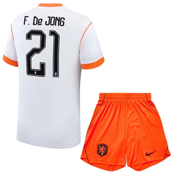 Hollanti Frenkie de Jong 21 Virallinen Vieraspelipaita Lapset MM-kisat 2026 Hollanti Frenkie de Jong 21 Virallinen Vieraspelipaita Lapset MM-kisat 2026