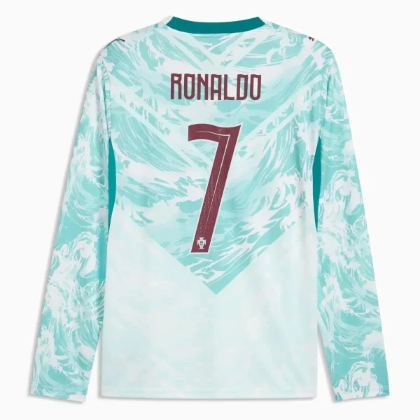 Portugali Cristiano Ronaldo 7 Virallinen Vieraspelipaita Miehet MM-kisat 2026 Pitkähihainen Portugali Cristiano Ronaldo 7 Virallinen Vieraspelipaita Miehet MM-kisat 2026 Pitkähihainen