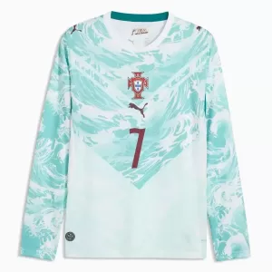 Portugali Cristiano Ronaldo 7 Virallinen Vieraspelipaita Miehet MM-kisat 2026 Pitkähihainen