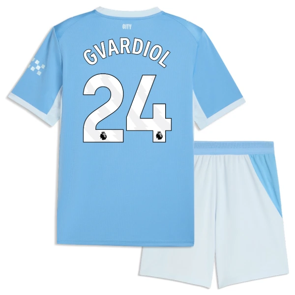 Manchester City Josko Gvardiol 24 Virallinen Kotipelipaita Lapset 2026/27 Manchester City Josko Gvardiol 24 Virallinen Kotipelipaita Lapset 2026/27