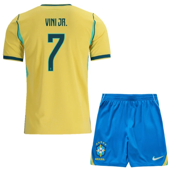 Brasilia Vinicius Junior 7 Virallinen Kotipelipaita Lapset MM-kisat 2026 Brasilia Vinicius Junior 7 Virallinen Kotipelipaita Lapset MM-kisat 2026