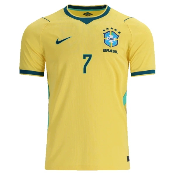 Brasilia Vinicius Junior 7 Virallinen Kotipelipaita Miehet MM-kisat 2026