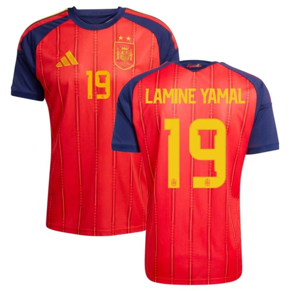 Espanja 2 Stars Lamine Yamal 19 Virallinen Kotipelipaita Miehet MM-kisat 2026