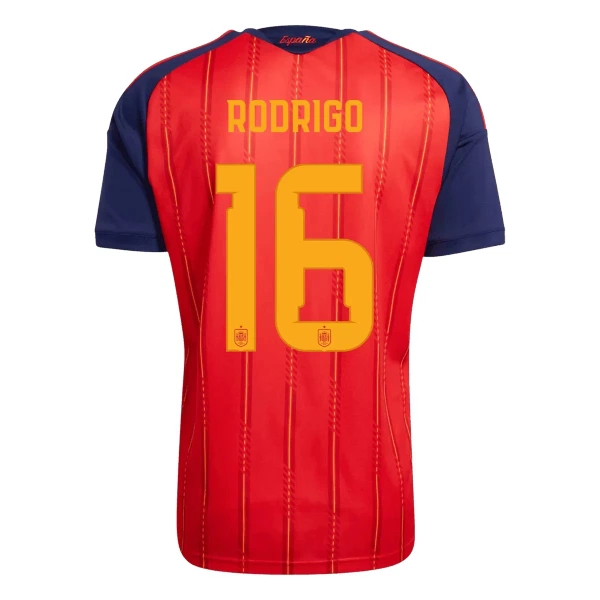 Espanja 2 Stars Rodrigo Hernández 16 Virallinen Kotipelipaita Lapset MM-kisat 2026