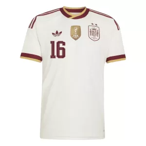 Espanja 2 Stars Rodrigo Hernández 16 Virallinen Vieraspelipaita Miehet MM-kisat 2026
