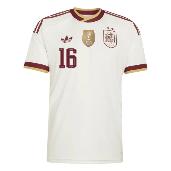 Espanja 2 Stars Rodrigo Hernández 16 Virallinen Vieraspelipaita Miehet MM-kisat 2026
