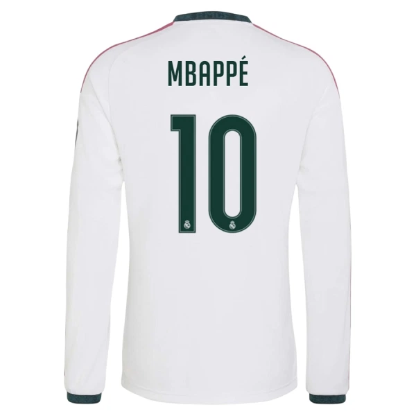 Real Madrid Kylian Mbappé 10 Virallinen Kotipelipaita Miehet 2026/27 Pitkähihainen Real Madrid Kylian Mbappé 10 Virallinen Kotipelipaita Miehet 2026/27 Pitkähihainen