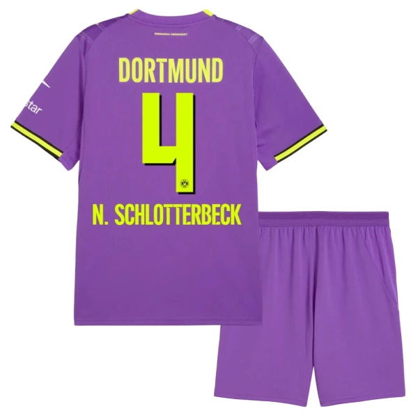 Borussia Dortmund N. Schlotterbeck 4 Virallinen Kolmas Pelipaita Lapset 2026/27 Borussia Dortmund N. Schlotterbeck 4 Virallinen Kolmas Pelipaita Lapset 2026/27