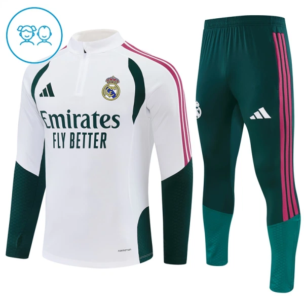 Real Madrid Harjoittelupusero puvut Lapset 2026/27 Valkoinen Real Madrid Harjoittelupusero puvut Lapset 2026/27 Valkoinen