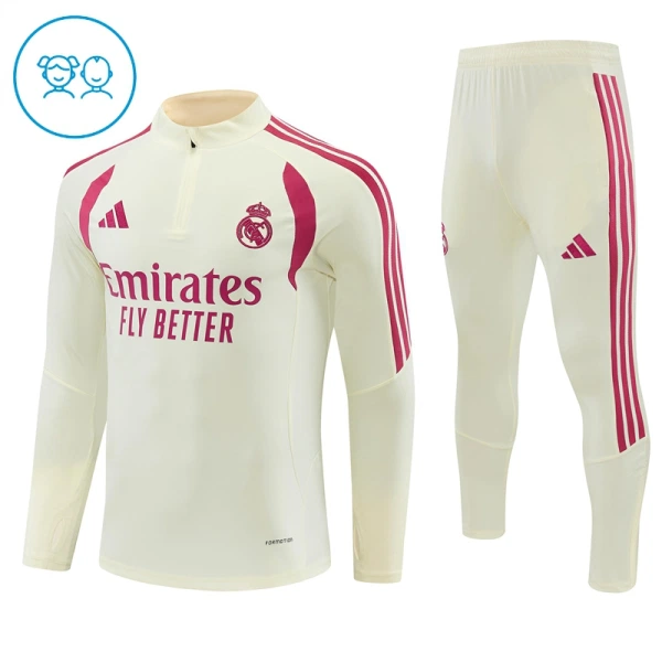 Real Madrid Harjoittelupusero puvut Lapset 2026/27 Valkoinen Real Madrid Harjoittelupusero puvut Lapset 2026/27 Valkoinen
